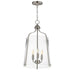 Myhouse Lighting Maxim - 5683CLSN - Three Light Foyer Pendant - Bellmore - Satin Nickel