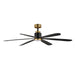 Myhouse Lighting Maxim - 88326BKGLD - 60" Ceiling Fan - Petals - Black / Gold