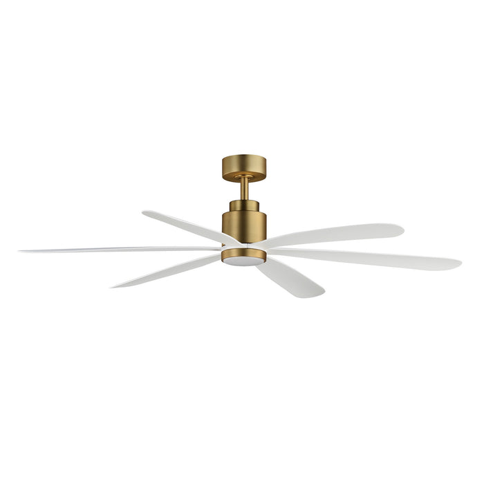Myhouse Lighting Maxim - 88326WTNAB - 60" Ceiling Fan - Petals - White/Natural Aged Brass