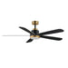 Myhouse Lighting Maxim - 88828BKGLD - 60" Ceiling Fan - Daisies - Black / Gold