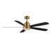 Myhouse Lighting Maxim - 88828WTNAB - 60" Ceiling Fan - Daisies - White/Natural Aged Brass