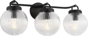 Myhouse Lighting Visual Comfort Studio - SCDJVN128MBKRG - Three Light Vanity - Preston - Midnight Black