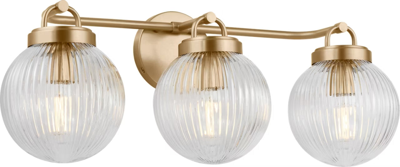 Myhouse Lighting Visual Comfort Studio - SCDJVN128SBRG - Three Light Vanity - Preston - Satin Brass