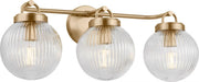 Myhouse Lighting Visual Comfort Studio - SCDJVN128SBRG - Three Light Vanity - Preston - Satin Brass