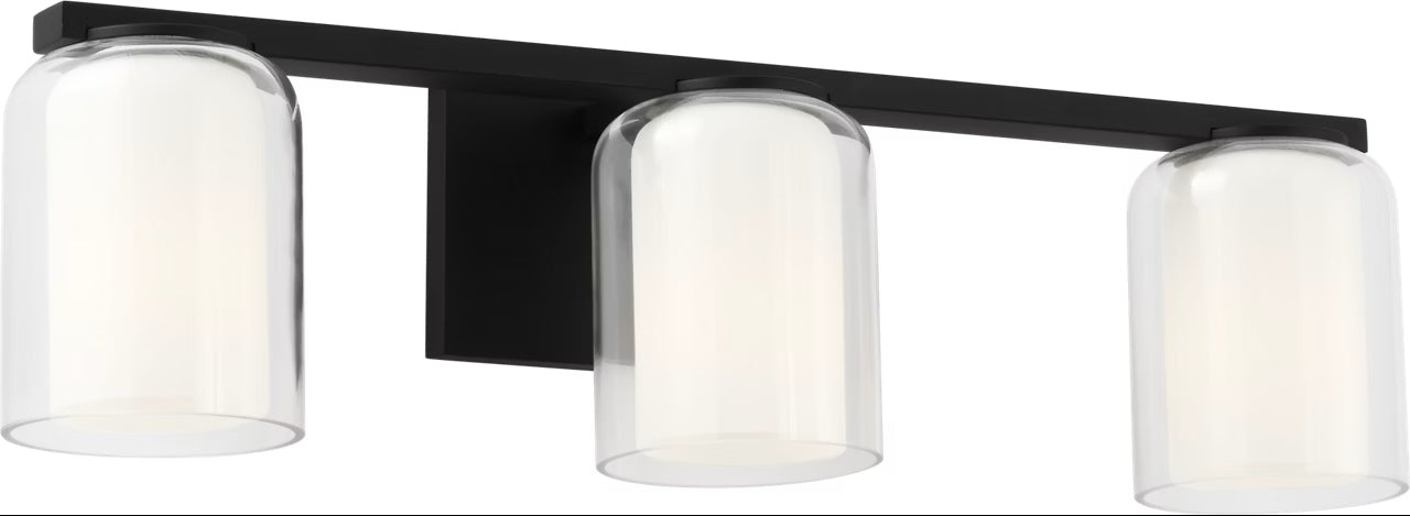 Myhouse Lighting Visual Comfort Studio - SCDJVN131MBKCGMG - Three Light Vanity - Holden - Midnight Black