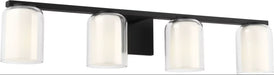 Myhouse Lighting Visual Comfort Studio - SCDJVN132MBKBCGMG - Four Light Vanity - Holden - Midnight Black