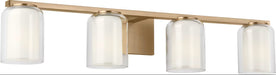 Myhouse Lighting Visual Comfort Studio - SCDJVN132SBCGMG - Four Light Vanity - Holden - Satin Brass