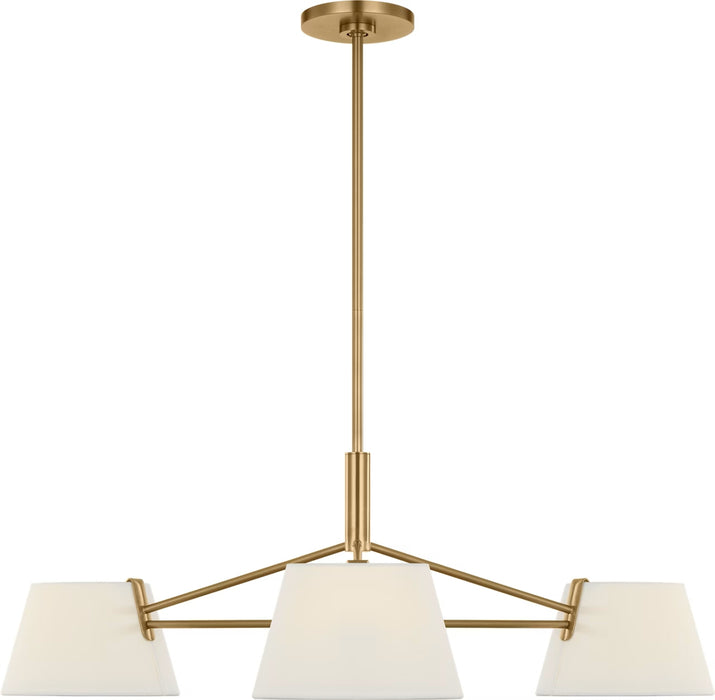 Myhouse Lighting Visual Comfort Studio - SCRJCH194EBSWL - Three Light Chandelier - Hale - Estate Brass