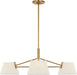 Myhouse Lighting Visual Comfort Studio - SCRJCH194EBSWL - Three Light Chandelier - Hale - Estate Brass