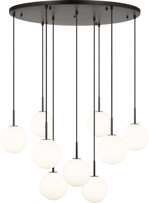 Myhouse Lighting Visual Comfort Studio - SCRJCH206AIOEG - Nine Light Chandelier - Sorelle - Aged Iron