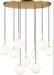 Myhouse Lighting Visual Comfort Studio - SCRJCH206EBSOEG - Nine Light Chandelier - Sorelle - Estate Brass