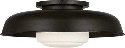 Myhouse Lighting Visual Comfort Studio - SCRJFM169AIOEG - One Light Flush Mount - Liora - Aged Iron
