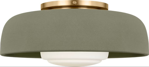Myhouse Lighting Visual Comfort Studio - SCRJFM169EBSSSOEG - One Light Flush Mount - Liora - Estate Brass