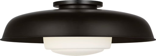 Myhouse Lighting Visual Comfort Studio - SCRJFM170AIOEG - One Light Flush Mount - Liora - Aged Iron