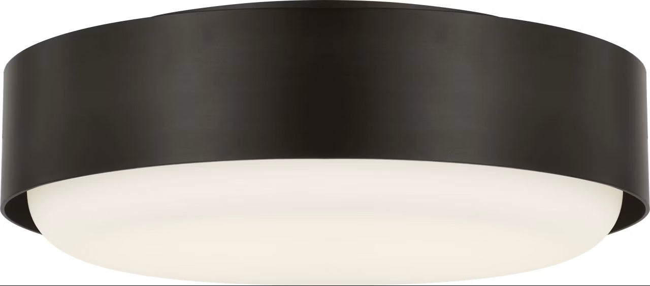 Myhouse Lighting Visual Comfort Studio - SCRJFM186AIOEG - Two Light Flush Mount - Aurelle - Aged Iron