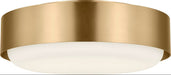 Myhouse Lighting Visual Comfort Studio - SCRJFM186EBSOEG - Two Light Flush Mount - Aurelle - Estate Brass