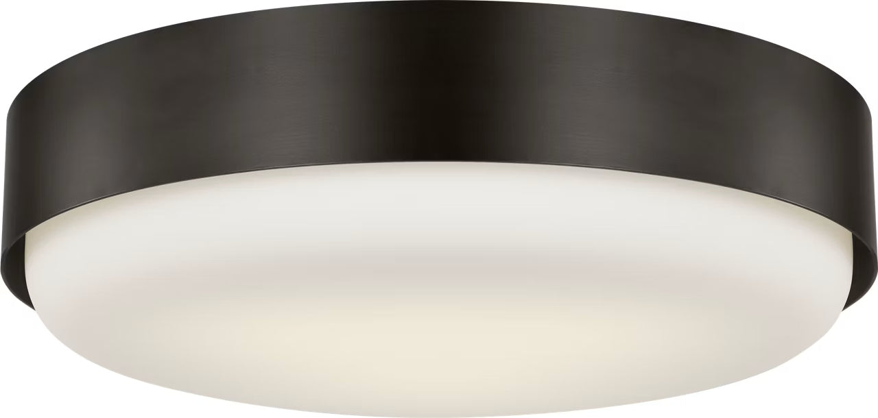 Myhouse Lighting Visual Comfort Studio - SCRJFM188AIOEG - Three Light Flush Mount - Aurelle - Aged Iron