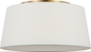 Myhouse Lighting Visual Comfort Studio - SCRJFM196EBSWL - Three Light Flush Mount - Hale - Estate Brass
