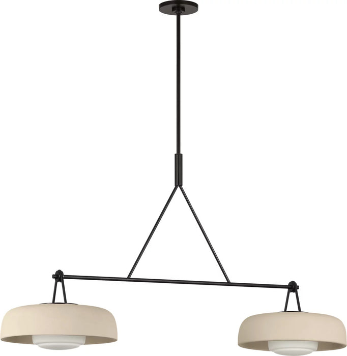 Myhouse Lighting Visual Comfort Studio - SCRJLS171AIISOEG - Two Light Linear Chandelier - Liora - Aged Iron