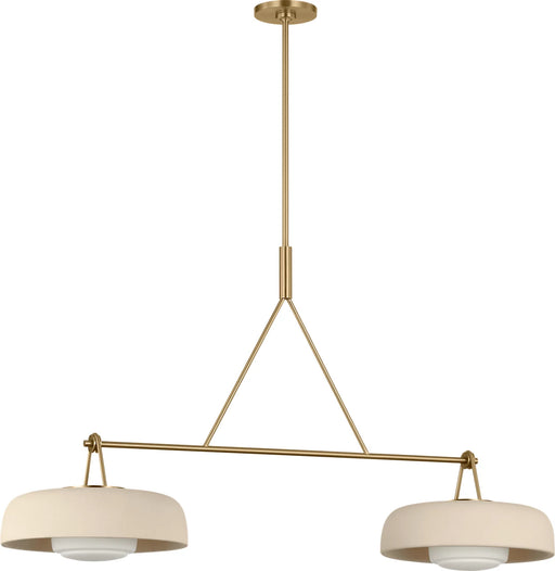 Myhouse Lighting Visual Comfort Studio - SCRJLS171EBSISOEG - Two Light Linear Chandelier - Liora - Estate Brass