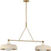 Myhouse Lighting Visual Comfort Studio - SCRJLS171EBSISOEG - Two Light Linear Chandelier - Liora - Estate Brass