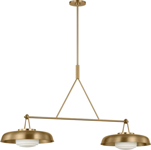 Myhouse Lighting Visual Comfort Studio - SCRJLS171EBSOEG - Two Light Linear Chandelier - Liora - Estate Brass