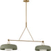 Myhouse Lighting Visual Comfort Studio - SCRJLS171EBSSSOEG - Two Light Linear Chandelier - Liora - Estate Brass