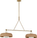 Myhouse Lighting Visual Comfort Studio - SCRJLS171EBSTSOEG - Two Light Linear Chandelier - Liora - Estate Brass