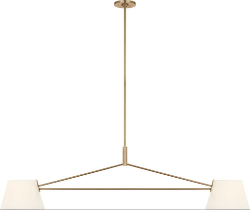 Myhouse Lighting Visual Comfort Studio - SCRJLS193EBSWL - Two Light Linear Chandelier - Hale - Estate Brass