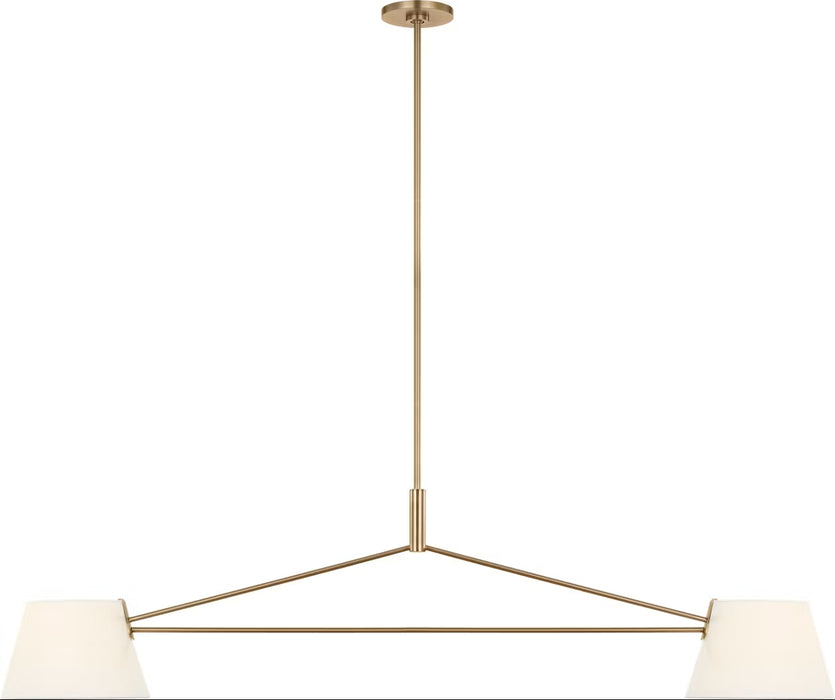 Myhouse Lighting Visual Comfort Studio - SCRJLS193EBSWL - Two Light Linear Chandelier - Hale - Estate Brass