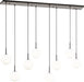 Myhouse Lighting Visual Comfort Studio - SCRJLS207AIOEG - Eight Light Linear Chandelier - Sorelle - Aged Iron