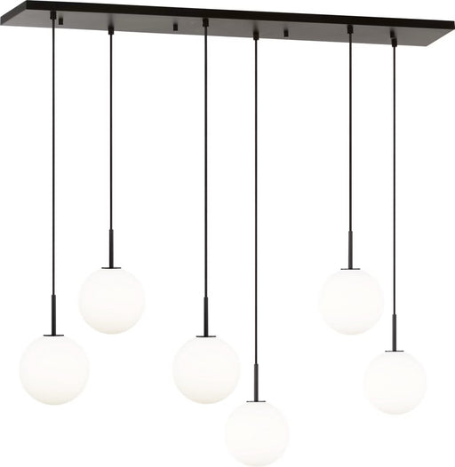 Myhouse Lighting Visual Comfort Studio - SCRJLS208AIOEG - Six Light Linear Chandelier - Sorelle - Aged Iron