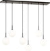 Myhouse Lighting Visual Comfort Studio - SCRJLS208AIOEG - Six Light Linear Chandelier - Sorelle - Aged Iron