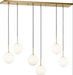 Myhouse Lighting Visual Comfort Studio - SCRJLS208EBSOEG - Six Light Linear Chandelier - Sorelle - Estate Brass