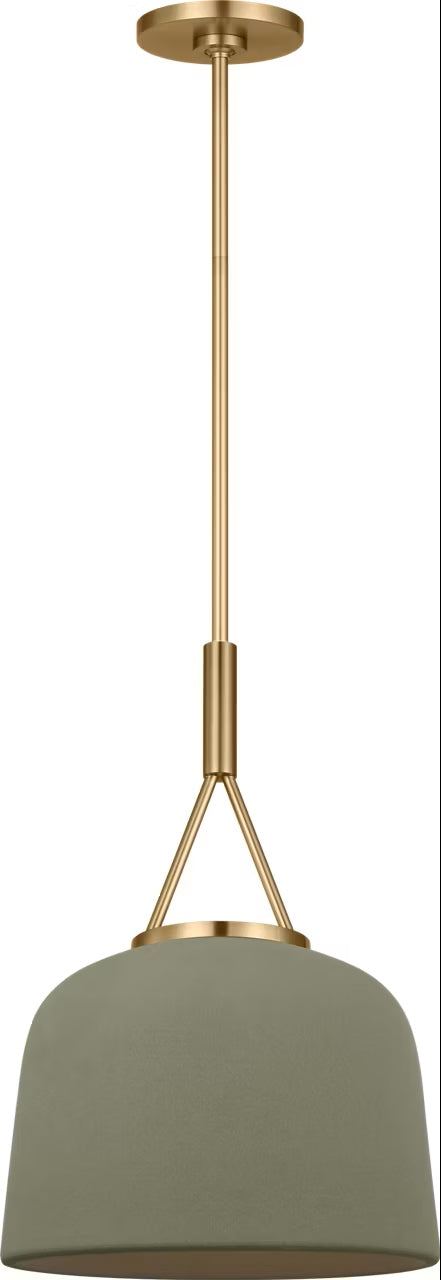 Myhouse Lighting Visual Comfort Studio - SCRJPD166EBSSS - One Light Pendant - Liora - Estate Brass
