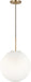 Myhouse Lighting Visual Comfort Studio - SCRJPD179EBSOEG - One Light Pendant - Sorelle - Estate Brass