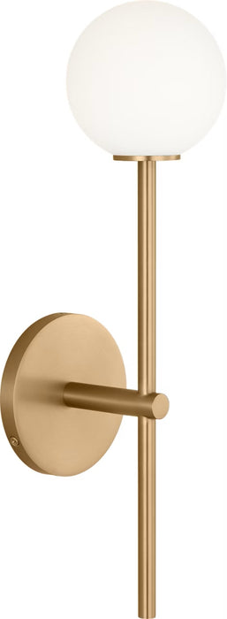 Myhouse Lighting Visual Comfort Studio - SCRJWS184EBSOEG - One Light Wall Sconce - Sorelle - Estate Brass