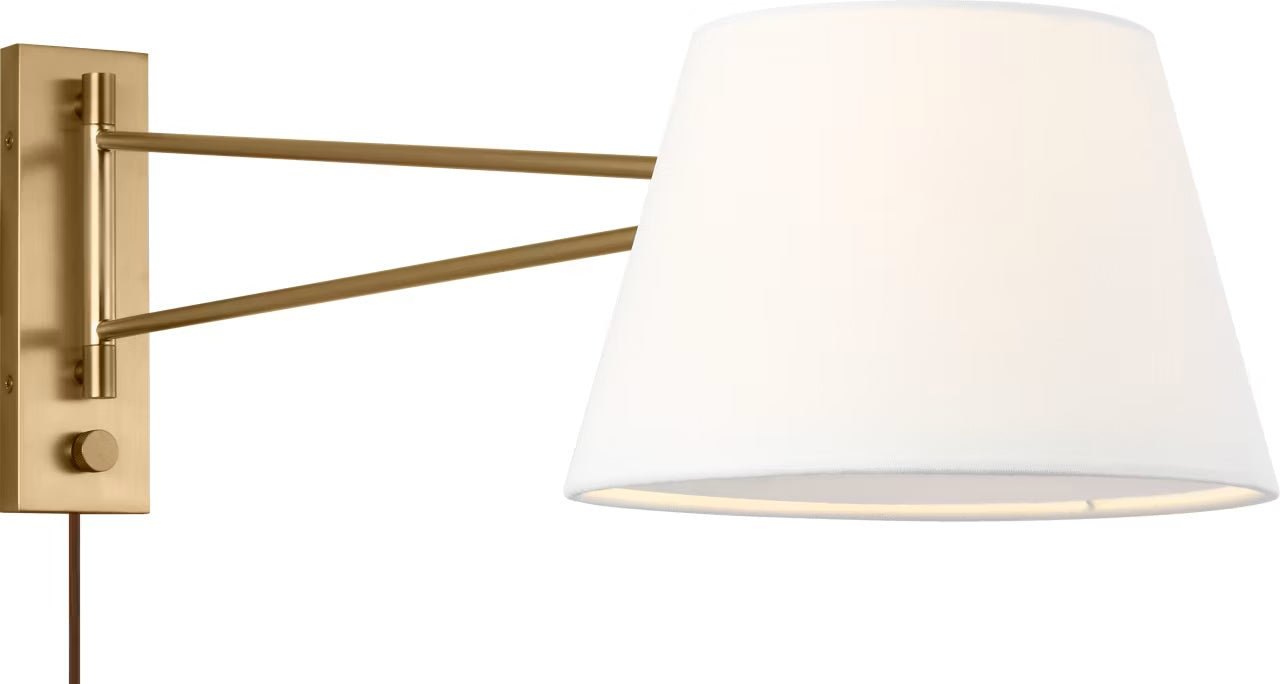 Myhouse Lighting Visual Comfort Studio - SCRJWS195EBSWL - One Light Wall Sconce - Hale - Estate Brass