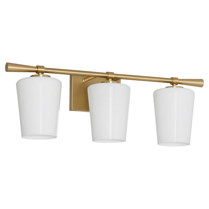 Myhouse Lighting Quorum - 5204-3-280 - Three Light Vanity - Goodwin - Aged Brass