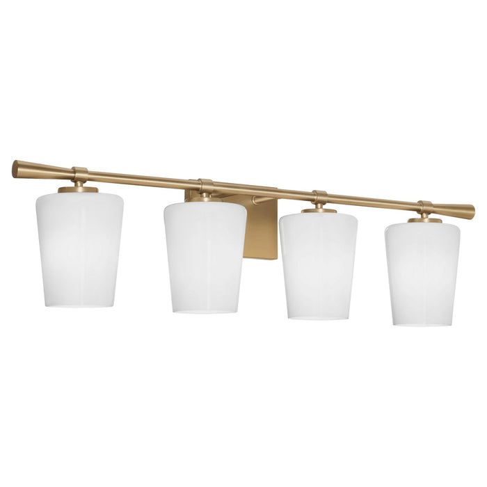 Myhouse Lighting Quorum - 5204-4-280 - Four Light Vanity - Goodwin - Aged Brass