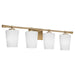 Myhouse Lighting Quorum - 5204-4-280 - Four Light Vanity - Goodwin - Aged Brass