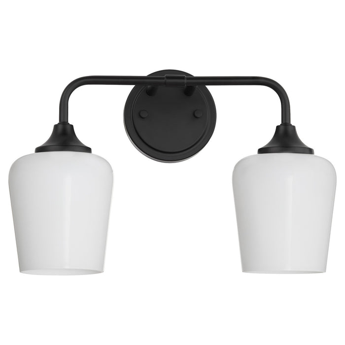 Myhouse Lighting Quorum - 5313-2-259 - Two Light Wall Mount - Raymond - Matte Black