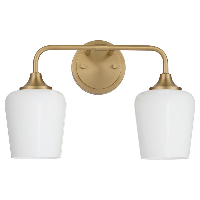 Myhouse Lighting Quorum - 5313-2-280 - Two Light Wall Mount - Raymond - Aged Brass