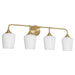 Myhouse Lighting Quorum - 5313-4-280 - Four Light Wall Mount - Raymond - Aged Brass