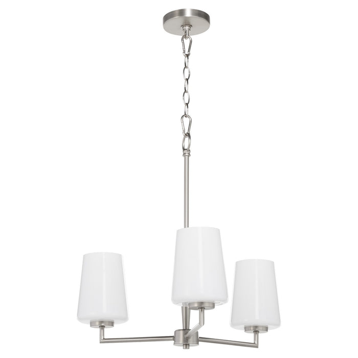 Myhouse Lighting Quorum - 6204-3-265 - Three Light Chandelier - Goodwin - Satin Nickel