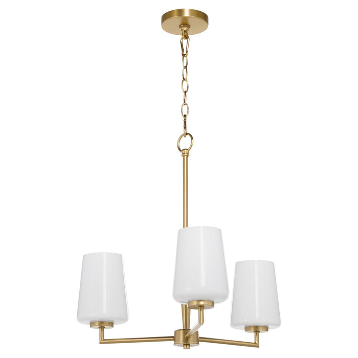 Myhouse Lighting Quorum - 6204-3-280 - Three Light Chandelier - Goodwin - Aged Brass