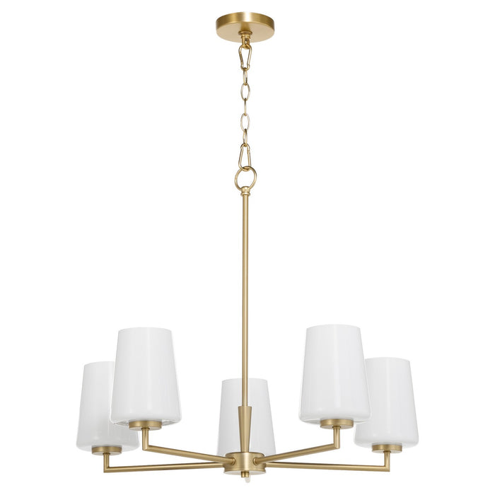 Myhouse Lighting Quorum - 6204-5-280 - Five Light Chandelier - Goodwin - Aged Brass