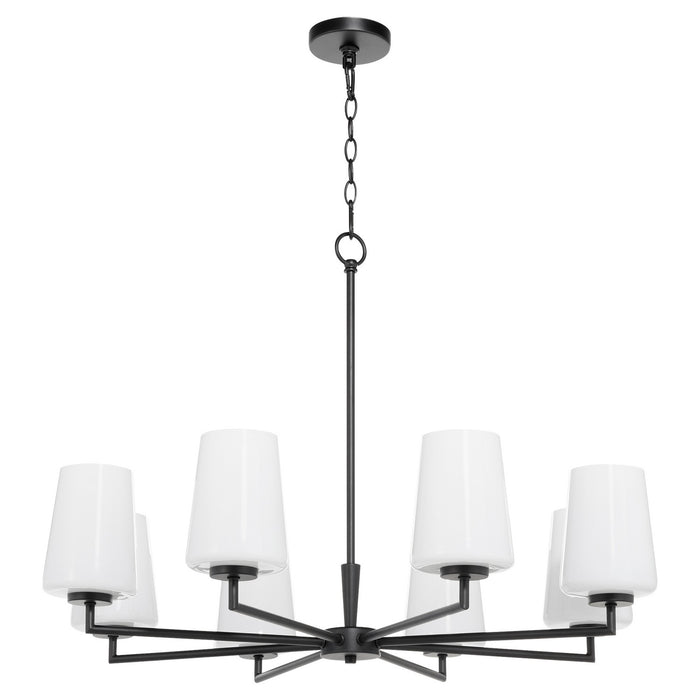 Myhouse Lighting Quorum - 6204-8-259 - Eight Light Chandelier - Goodwin - Matte Black