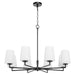 Myhouse Lighting Quorum - 6204-8-259 - Eight Light Chandelier - Goodwin - Matte Black