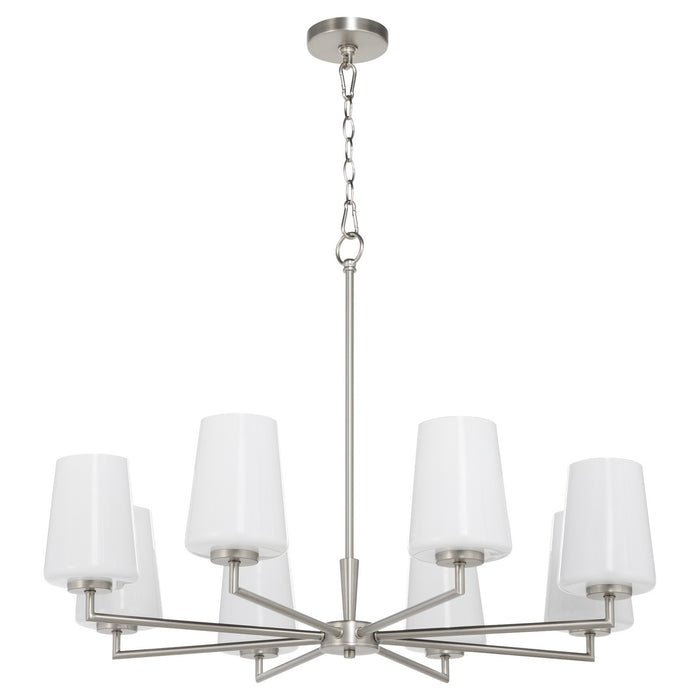 Myhouse Lighting Quorum - 6204-8-265 - Eight Light Chandelier - Goodwin - Satin Nickel